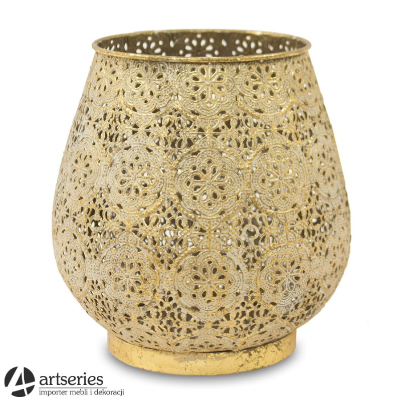 Piękny, złoty lampion stojący 115941