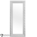 białe lustro stylowe w prostokątne ramie 78347a