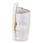 Ceramiczny biały nowoczesny wazon 136007