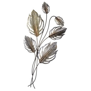 Dekoracja ozdoba ścienna - złote liście 135023