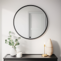 Lustro wiszące okrągłe 70 cm czarne