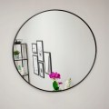 Lustro średnica 80cm czarne minimalistyczne