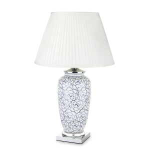 Lampa stołowa ceramiczna kwiatowa wysoka 137539