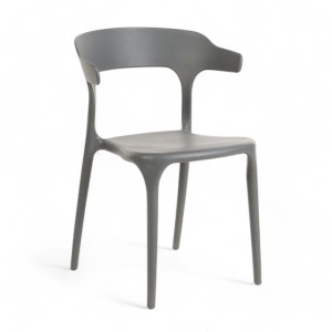 Szare krzesło nowoczesne skandynawskie do salonu i jadalni C005