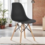 Czarne krzesło na drewnianych nogach, do domu, biura, super cena