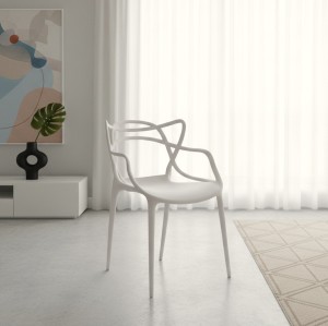 Krzesło Ażurowe Nowoczesne Białe Loft Skandynawskie Do Kuchni Salonu Taras