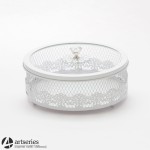 Oryginalny, biały pojemnik z metalu 105096