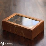 Klasyczna herbaciarka 66811 w brązie szkatułka na herbatę