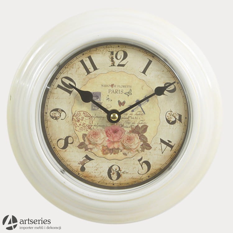Biały okrągły zegar 91410