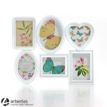 Dekoracja ścienna w postaci białej ramki łączonej na fotografię 4442530