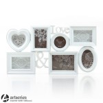 Biała ramka wisząca 4442970 - łączona - na ścianę z akcentem miłosnym Love