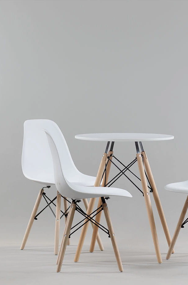 tanie białe krzesło biuro dom zestaw